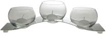 Snack server 3 small dishes in silver plated - Ercuis